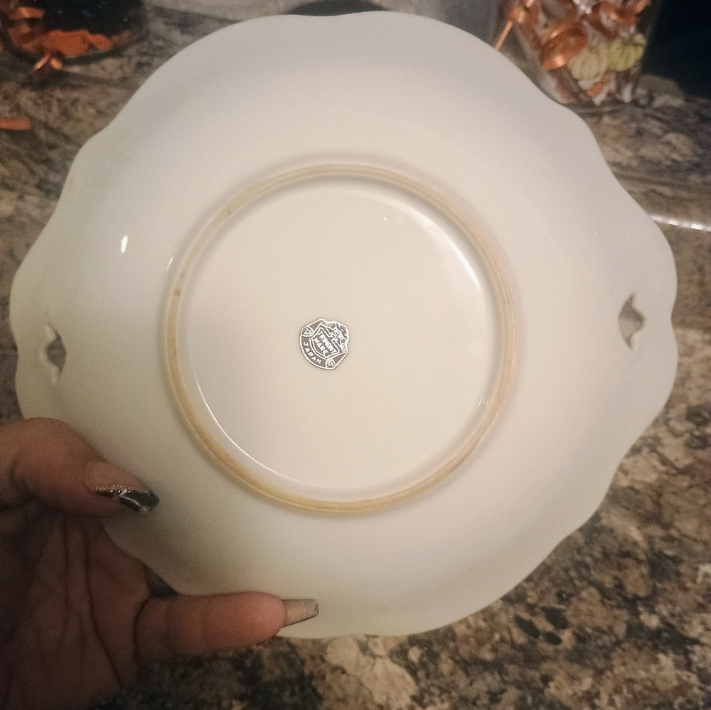 Nasco antique Japanese Violet Trimont New Dish Plate - Picture 6 of 7